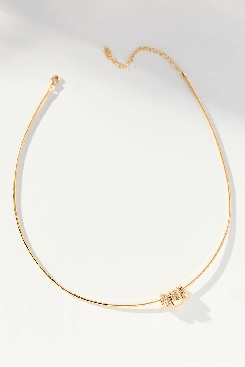 Donut Charm Monogram Necklace