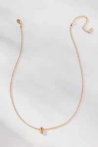 Shimmered Monogram Tennis Necklace