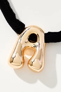 Corded Bubble Letter Monogram Necklace