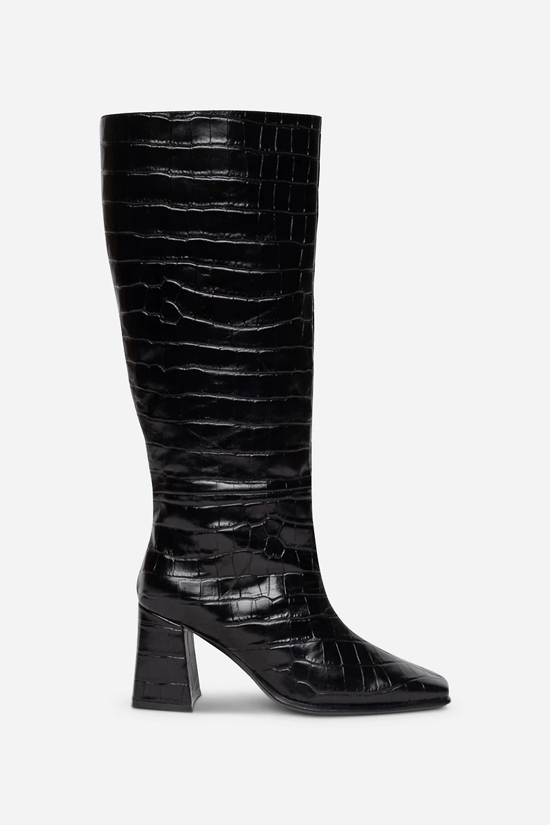 Intentionally Blank TGIF Embossed Croc Boots