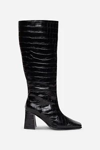 Intentionally Blank TGIF Embossed Croc Boots