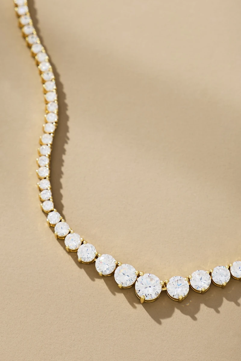 Melinda Maria Not Your Basic Graduated Tennis Necklace