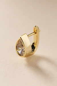 By Adina Eden Crystal Marquise Bezel Huggie Earrings