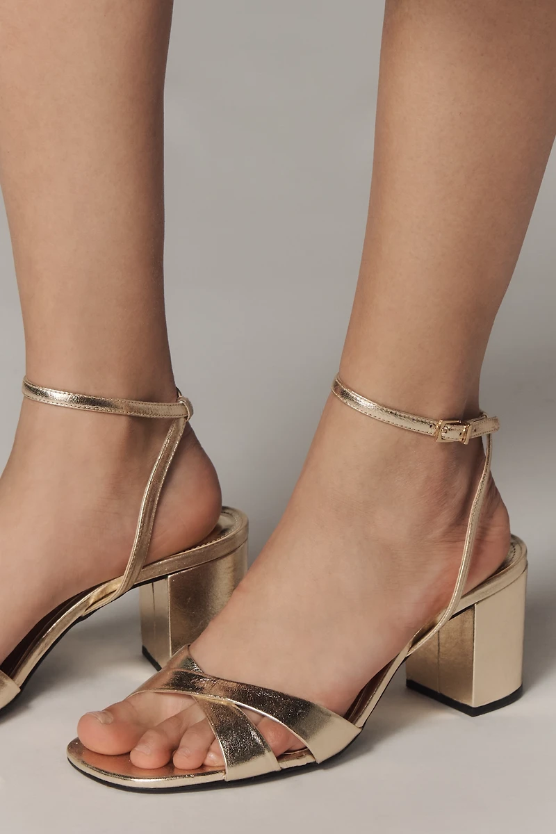 Maeve Cross-Strap Block Heels