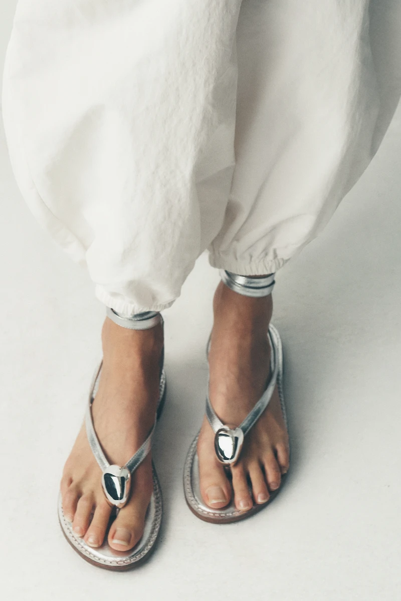 By Anthropologie Stone Tie-Up Sandals
