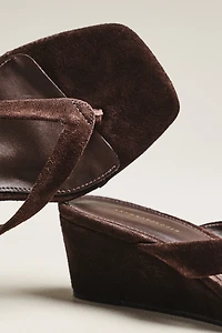 By Anthropologie Wedge Thong Heels