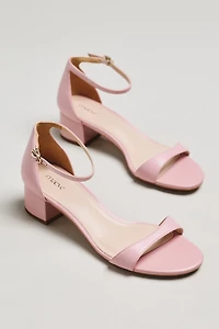 Maeve Ankle-Strap Low Block Heels