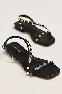By Anthropologie Strappy Studded Flats