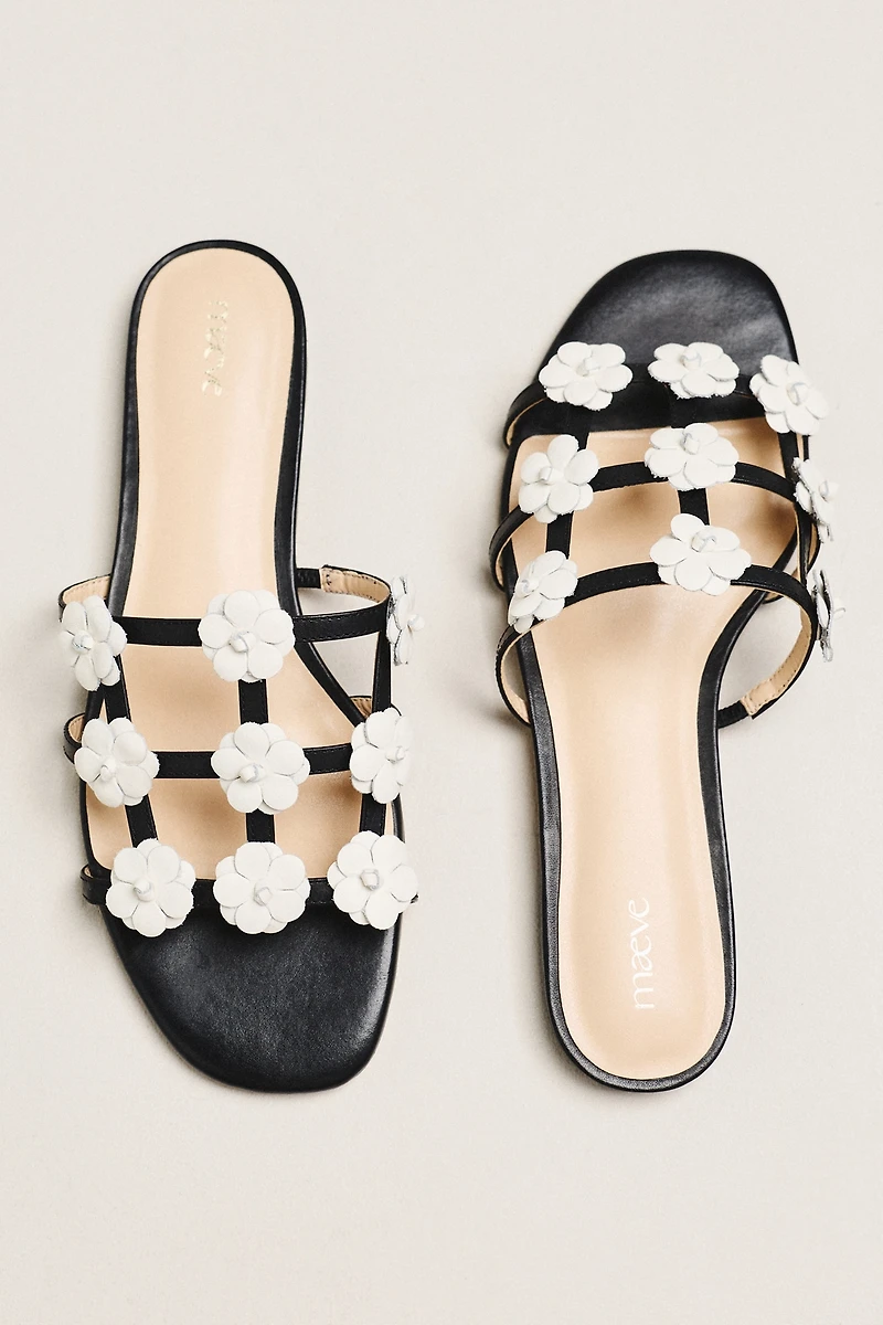 Maeve Flower Cage Slider Sandals