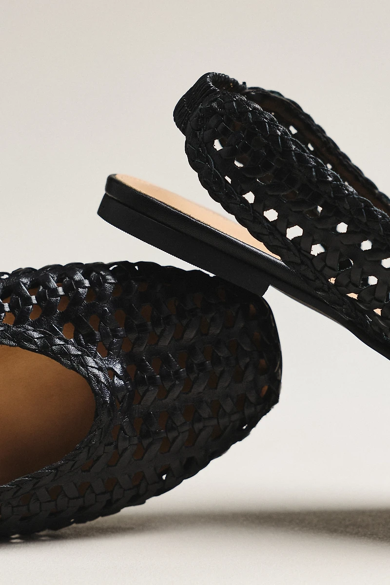 By Anthropologie Slingback Woven Flats