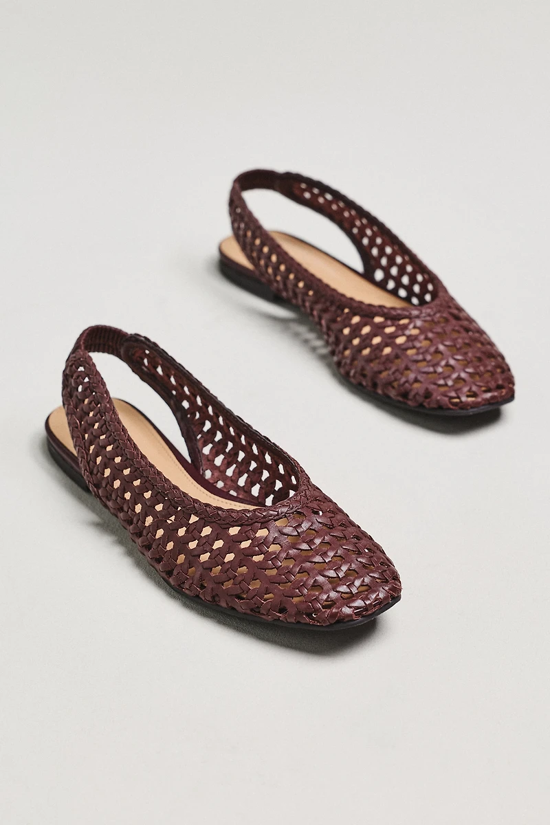 By Anthropologie Slingback Woven Flats