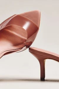 Maeve PVC Pointed-Toe Mule Heels