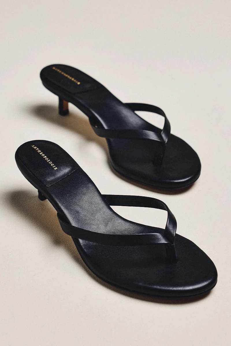 By Anthropologie Thong Kitten Heels
