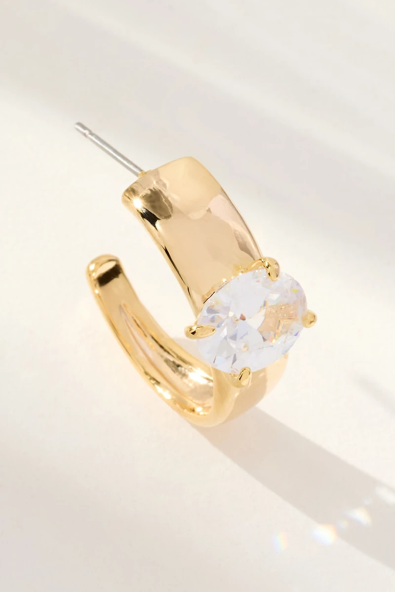 Oval Crystal Earrings