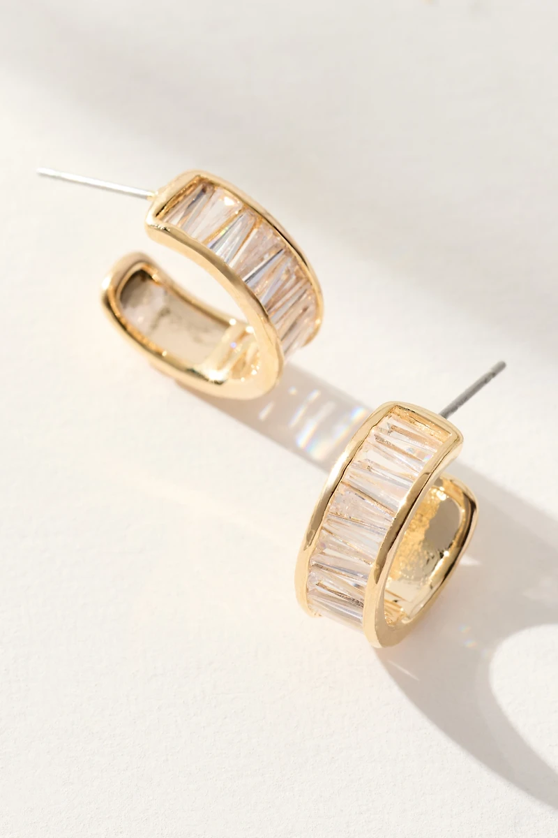 Baguette Huggie Earrings