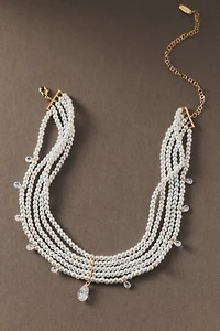 By Anthropologie Weddings Pearl Drop Choker Necklace