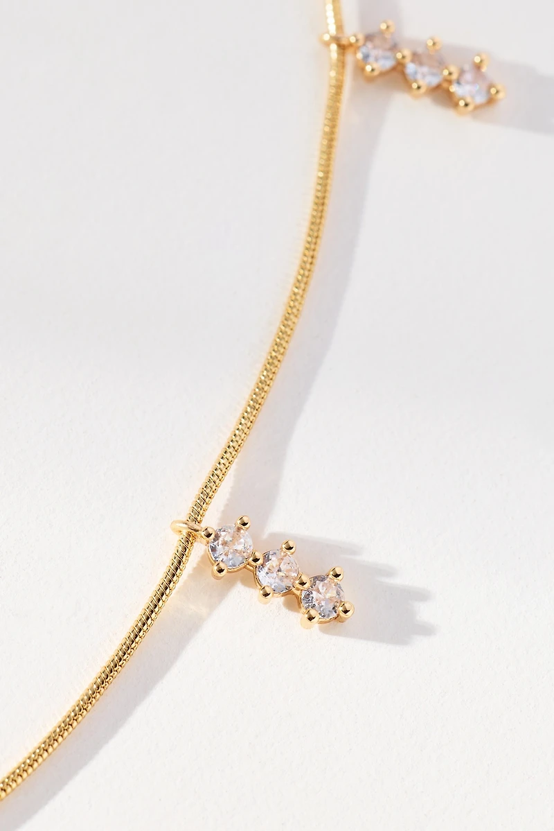 Delicate Drippy Crystal Necklace