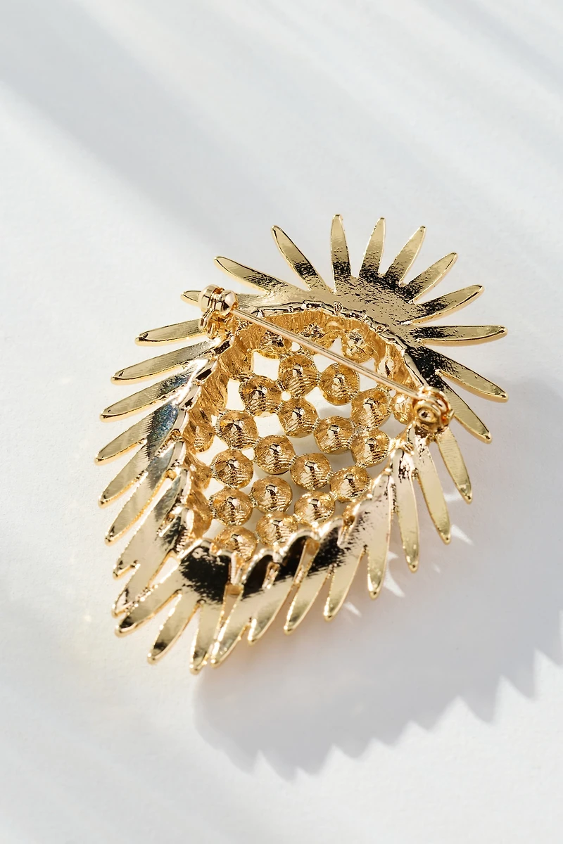 Fringed Crystal Brooch