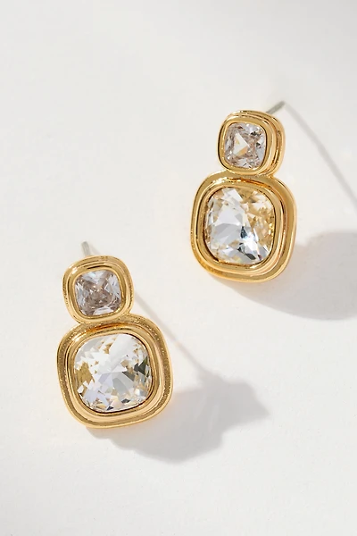 Stacked Crystal Drop Earrings