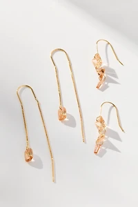 Delicate Drippy Earrings, Set of 2