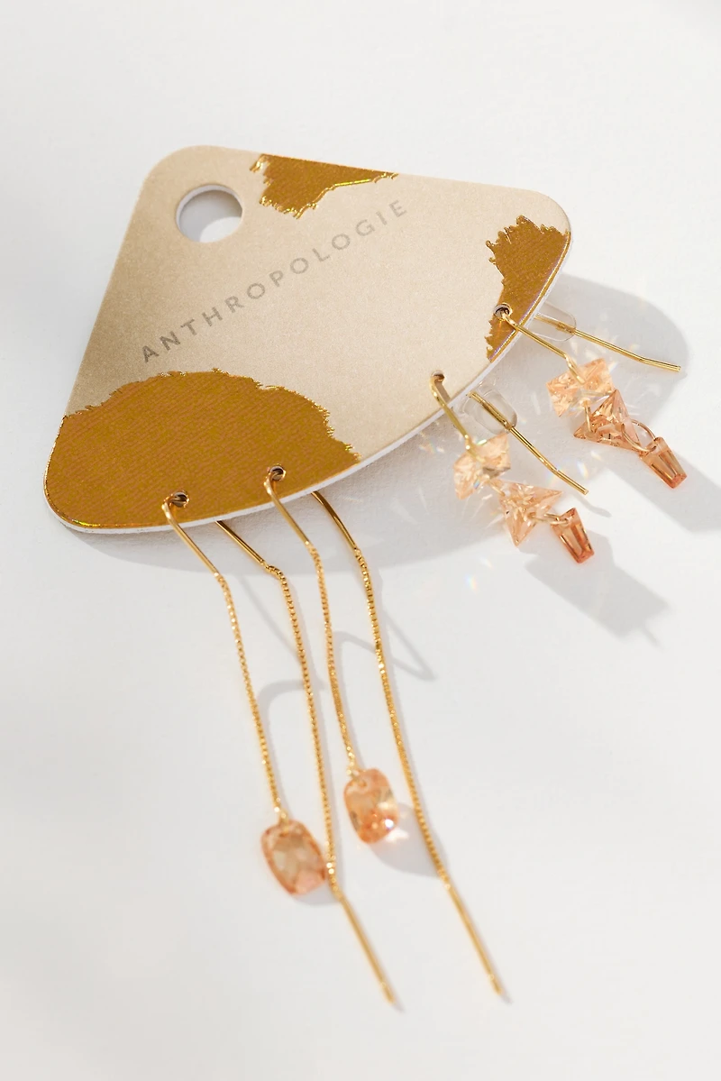 Delicate Drippy Earrings, Set of 2