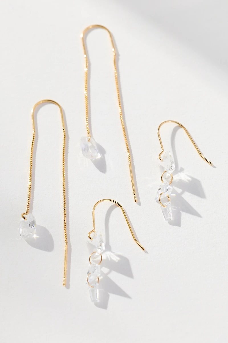 Delicate Drippy Earrings, Set of 2