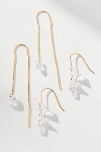 Delicate Drippy Earrings, Set of 2