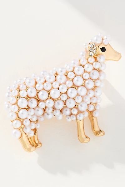 Pearled Sheep Brooch