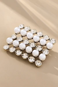 Pearled Crystal Brooch