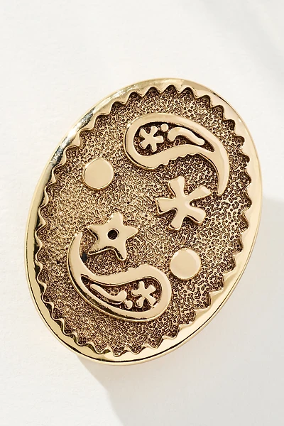 Oval Yin and Yang Brooch