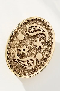 Oval Yin and Yang Brooch