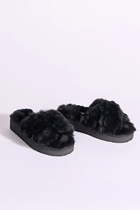 Minnetonka Teddy Crossband Slide Slippers