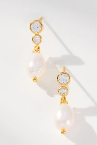 Crystal Pearl Drop Earrings