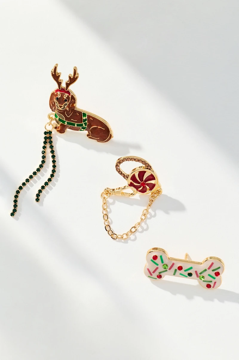 Animal Brooches, Set of 3