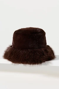 Faux-Fur Bucket Hat