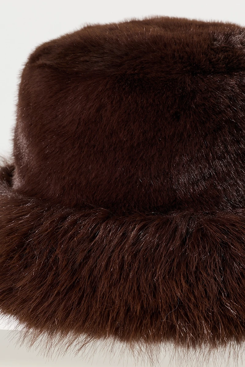 Faux-Fur Bucket Hat