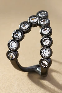 Crystal Triangle Huggie Hoop Earrings