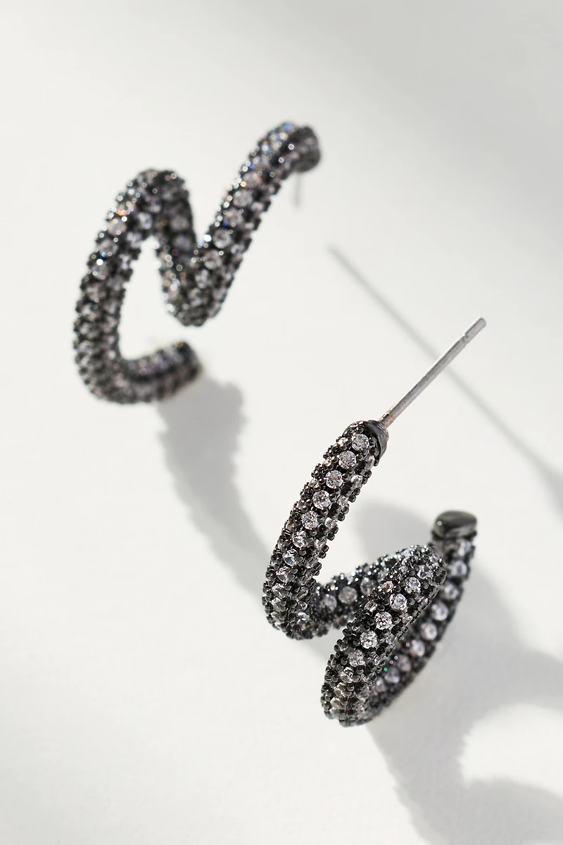 Swirled Crystal Earrings