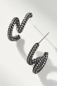 Swirled Crystal Earrings