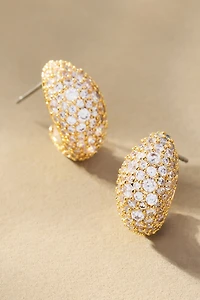Glitzy Huggie Hoop Earrings