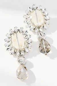 Crystal Circle Drop Earrings