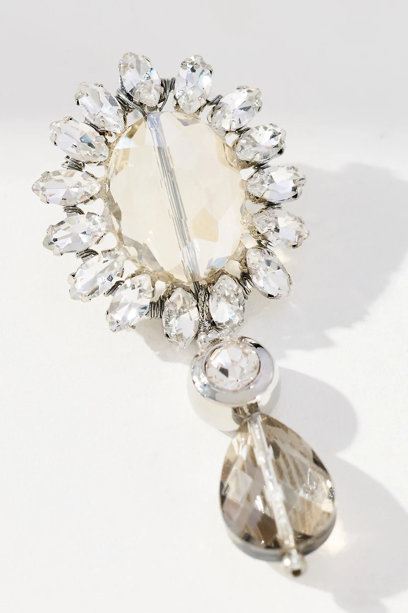 Crystal Circle Drop Earrings