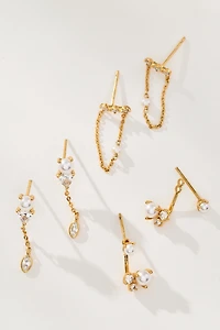 Drippy Pearl Earrings, Set of 3