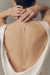 A.B. Ellie Studio Bride Collection Freshwater Pearl Bolo Necklace