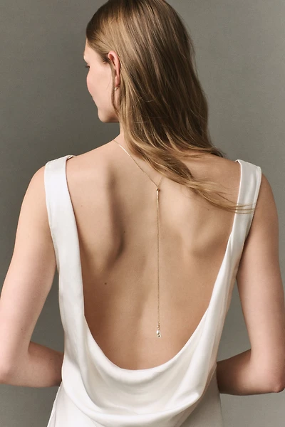 A.B. Ellie Studio Bride Collection Crystal Pearl Bolo Necklace