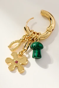 Mignonne Gavigan Riley Charm Cluster Hoop Earrings