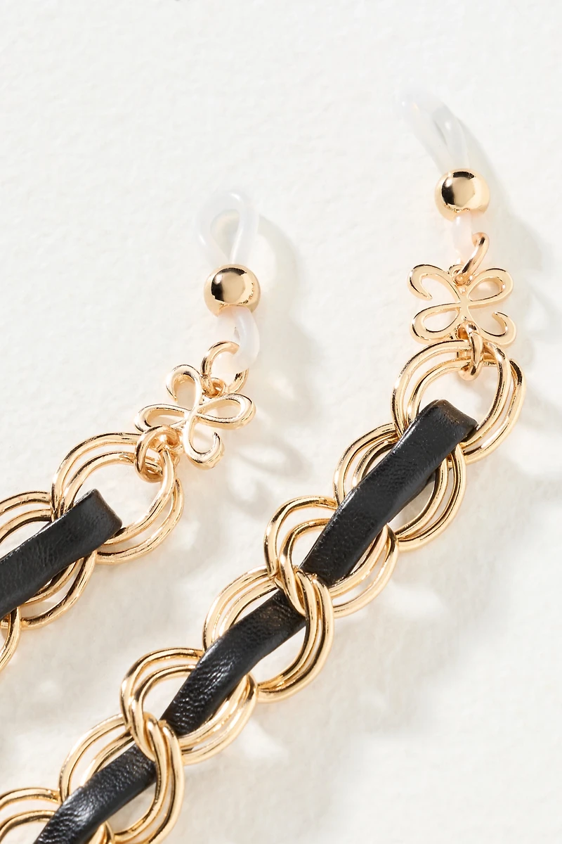 Faux-Leather Eyewear Chain