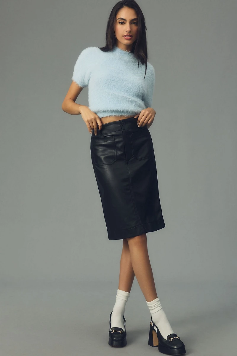 Maeve The Colette Vegan Leather Skirt