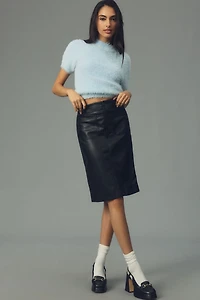 Maeve The Colette Vegan Leather Skirt