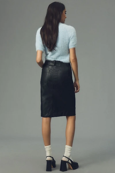 Maeve The Colette Vegan Leather Skirt
